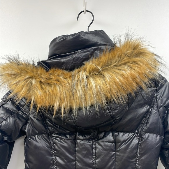 Girl's SAM S13 Duvet Down Puffer Coat Softshell Winter Jacket Black - Picture 5 of 7